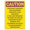 Signmission OSHA RADIATION Pregnancy Warning This Equipment 18in X 12in Rigid Plastic, 18" H, 12" W, Portrait OS-CR-P-1218-V-10249 - alternate 1